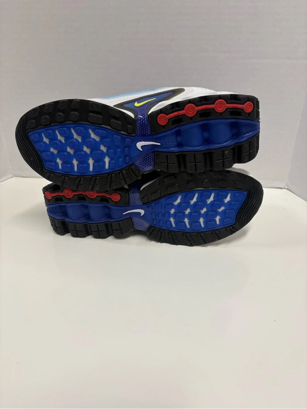 Nike Kids Air Max Dn Blue Gradient Mesh Sneakers with Yellow Swoosh